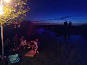 Salvador's school leavers party at the pond